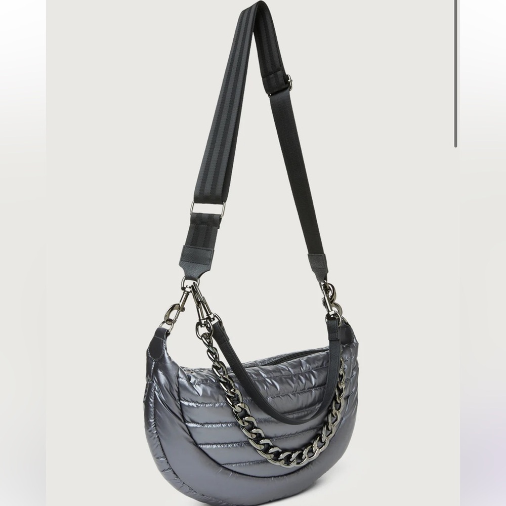 THINK ROYLN Pearl Gray Elton Hobo Crossbody Bag